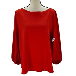 Boss Long Sleeve Blouse - Red - size 10